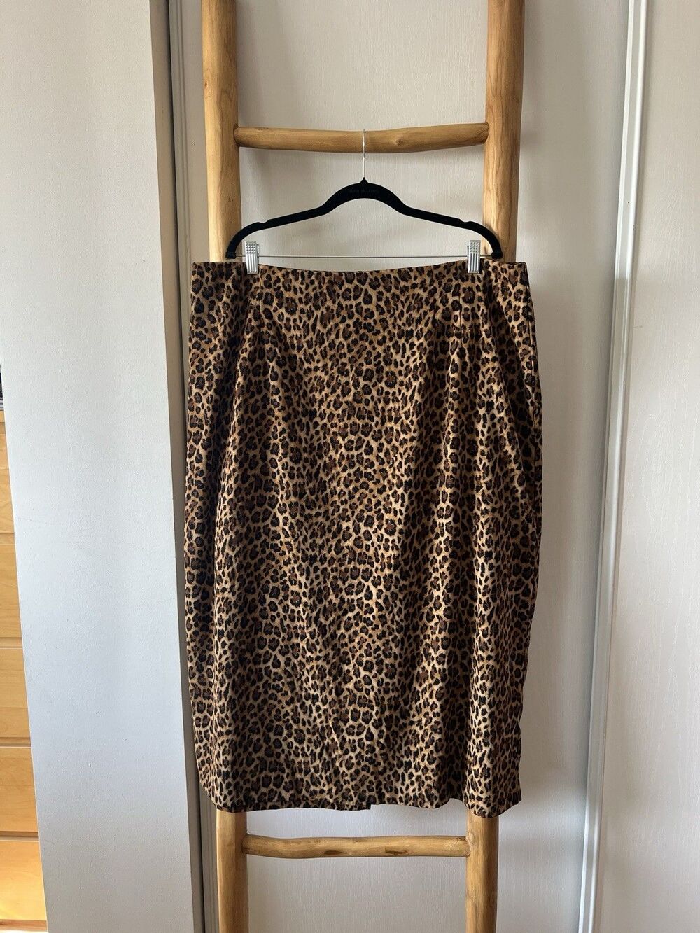 Briggs New York Plus Size 24W Leopard Animal Print Pencil Skirt